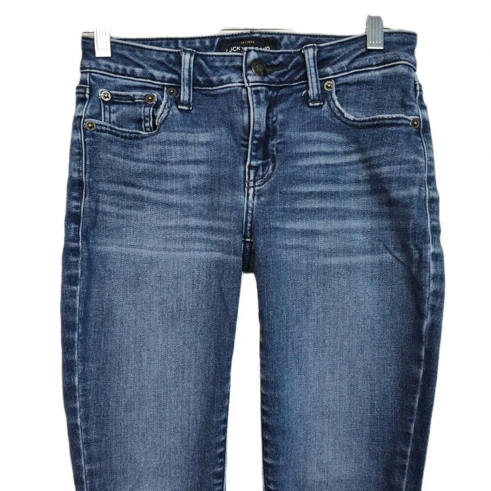 Lucky Brand Lolita Super Skinny Cropped Women's Jeans, 00/24, Raw Hem, Blue - Picture 2 of 13